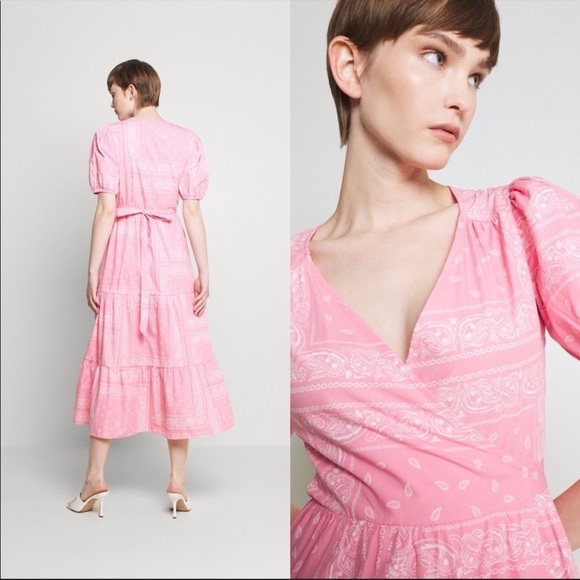 NWT Never Fully Dressed Womens Pink Bandana Dress Size 4 - Picture 2 of 12